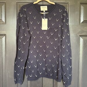 NWT Report Collection Heritage Moose Crewneck Sweater size L